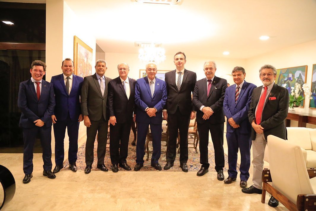 Wellington Dias (PT)  durante reunião com vice-presidente Geraldo Alckmin e equipe do presidente da Câmara, Artur Lira e do Senado, Rodrigo Pacheco