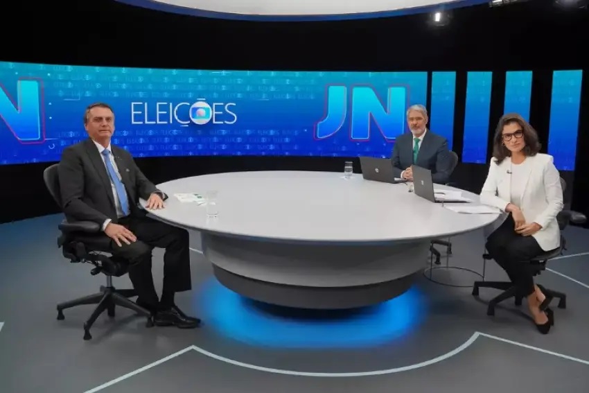 Jair Bolsonaro, foi o primeiro candidato ao Planalto a participar das entrevistas com presidenciáveis na TV Globo