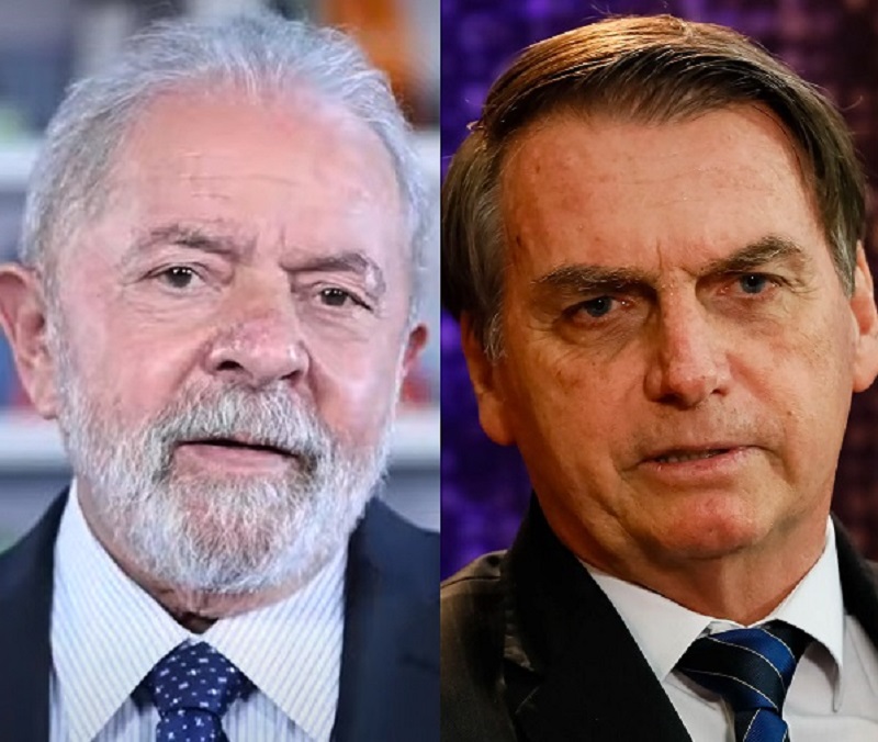 Ex-presidente Luiz Inácio Lula da Silva (PT) e atual presidente do Brasil, Jair Bolsonaro (PL)