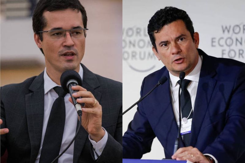 O ex-procurador da Lava Jato Deltan Dallagnol e o ex-juiz Sérgio Moro