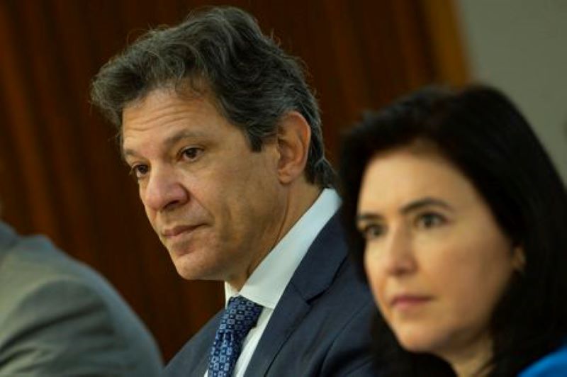 Fernando Haddad e Simone Tebet ministros da Economia e do Panejamento respectivamente
