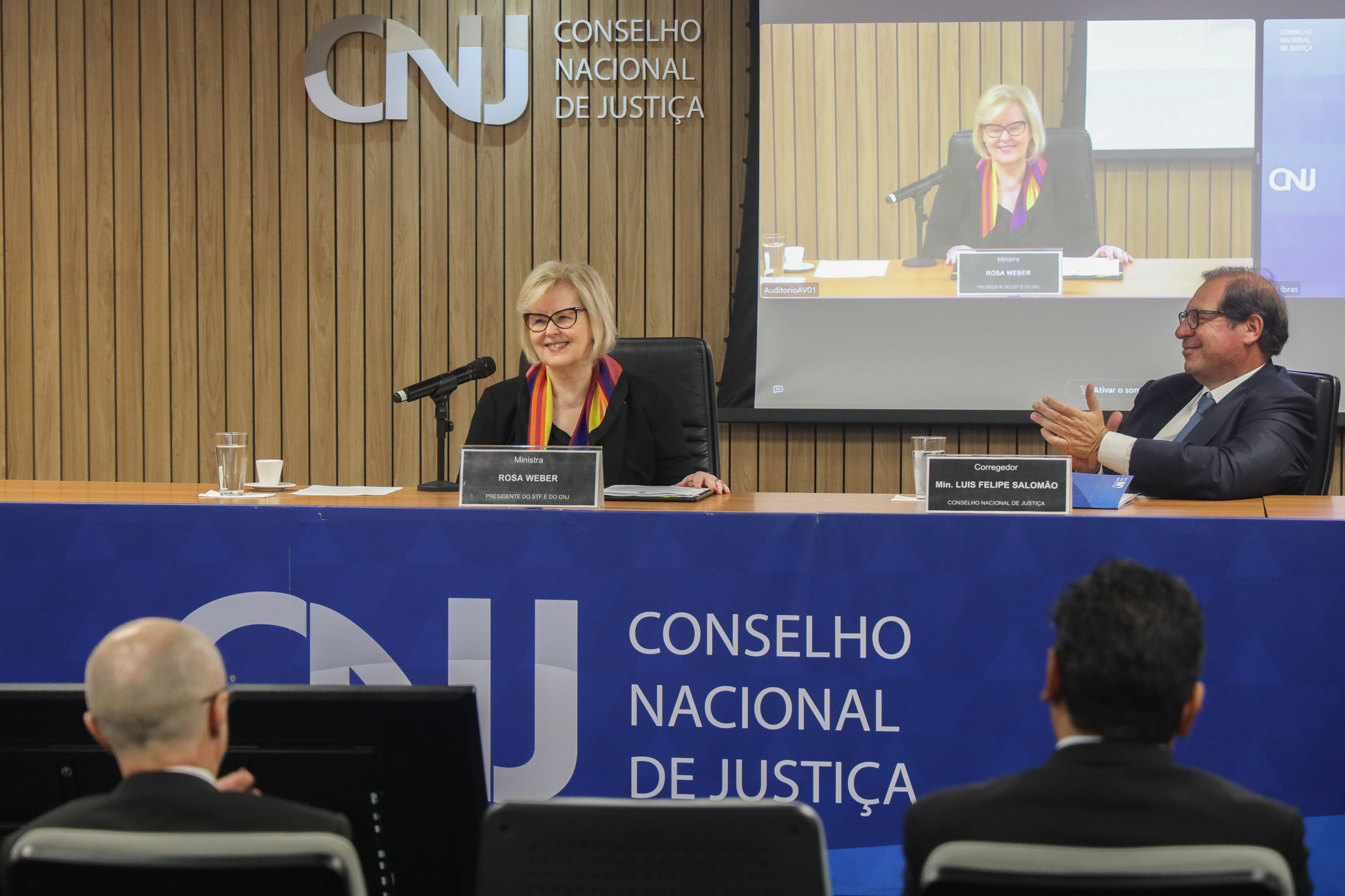A presidente do CNJ, ministra Rosa Weber, e o corregedor nacional de Justiça, ministro Luis Felipe Salomão, abriram a 1ª Reunião Preparatória do 17º Encontro Nacional do Poder Judiciário