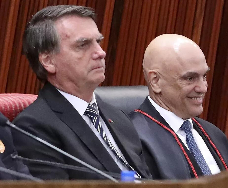 Ex-presidente Jair Bolsonaro (PL) e ministro Alexandre Moraes