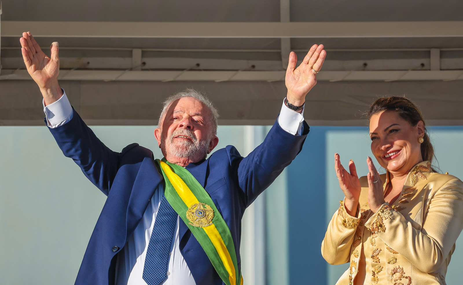 Presidente Lula e primeira-dama Janja