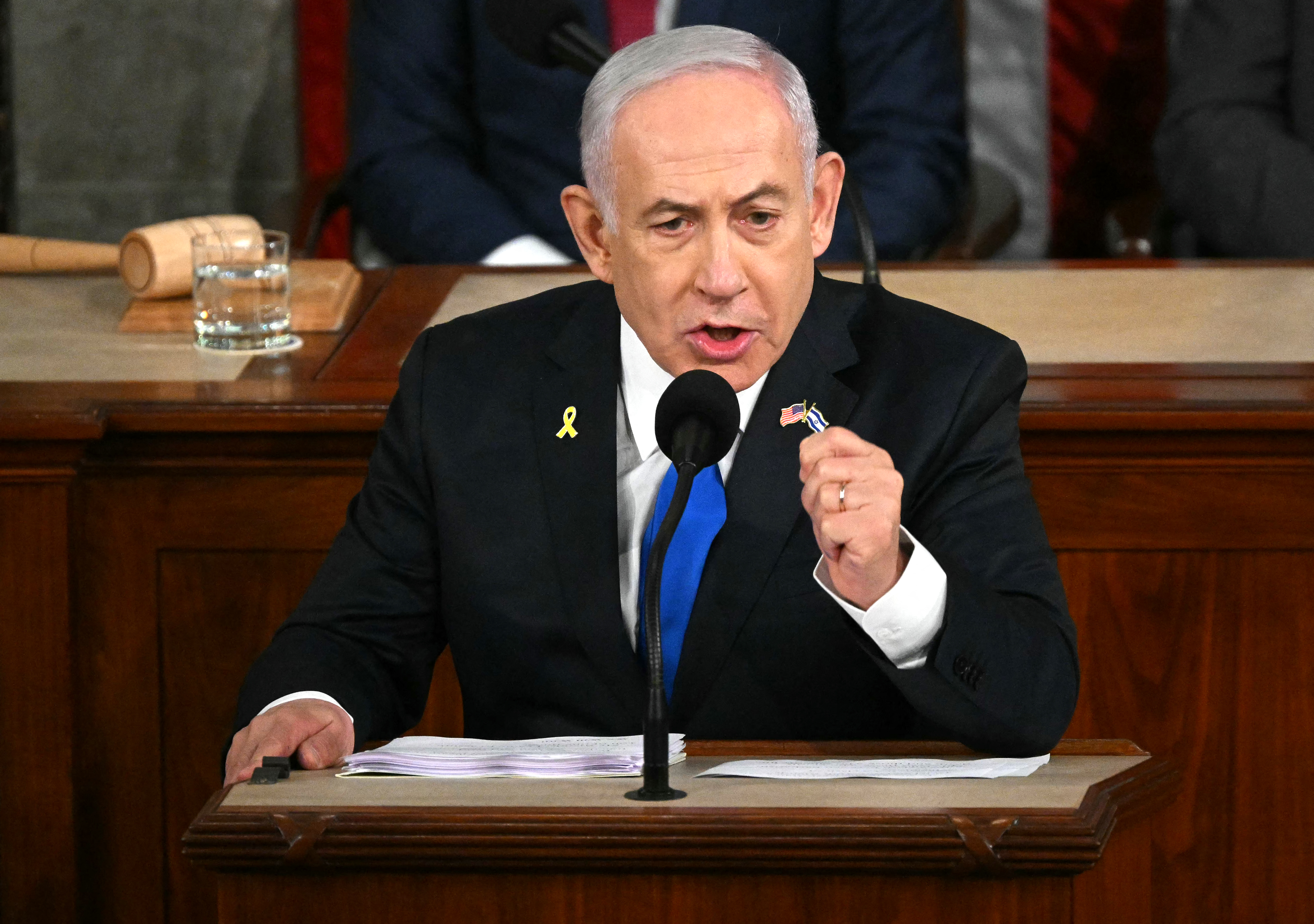 Netanyahu defende conflito em Gaza em discurso no Congresso americano