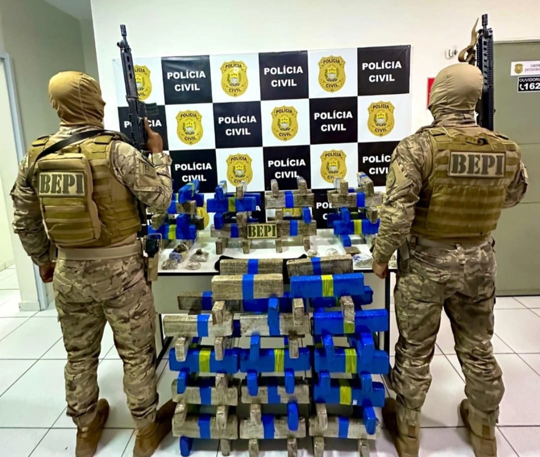 Polícia apreende 100kg de maconha