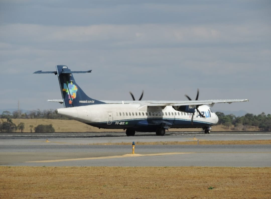 Aeronave ATR-72 da Azul que realiza voos de São Raimundo Nonato para o Recife