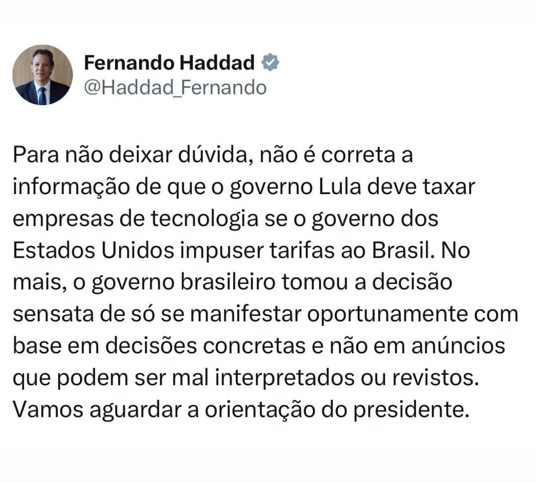 Post de Fernando Haddad